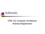 Arithmetic - slide 1