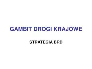 gambit drogi krajowe