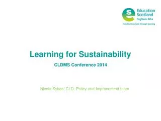 Learning for Sustainability