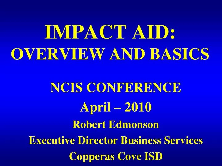 impact aid overview and basics