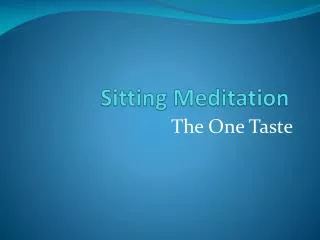 Sitting Meditation