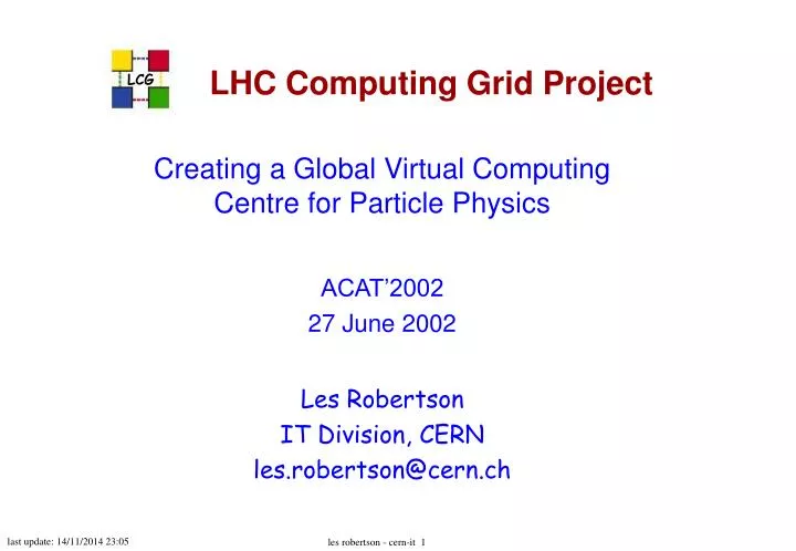 lhc computing grid project