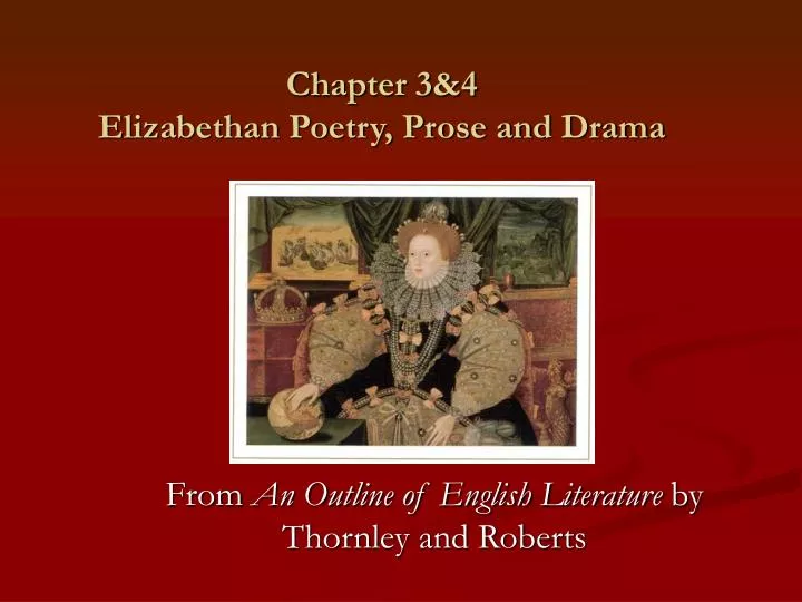 chapter 3 4 elizabethan poetry prose and drama