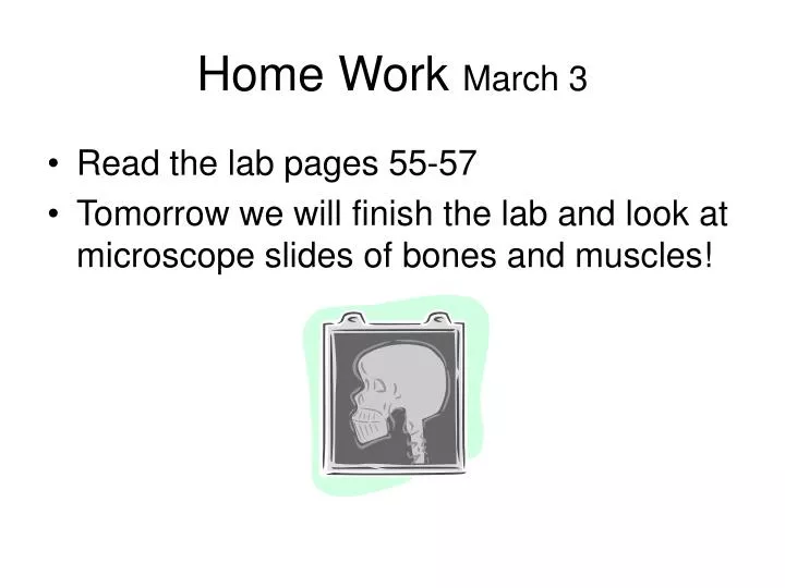 home work march 3