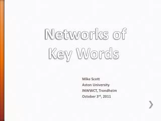 networks of key words