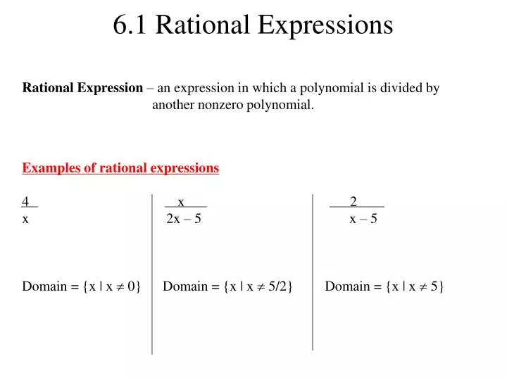 6 1 rational expressions