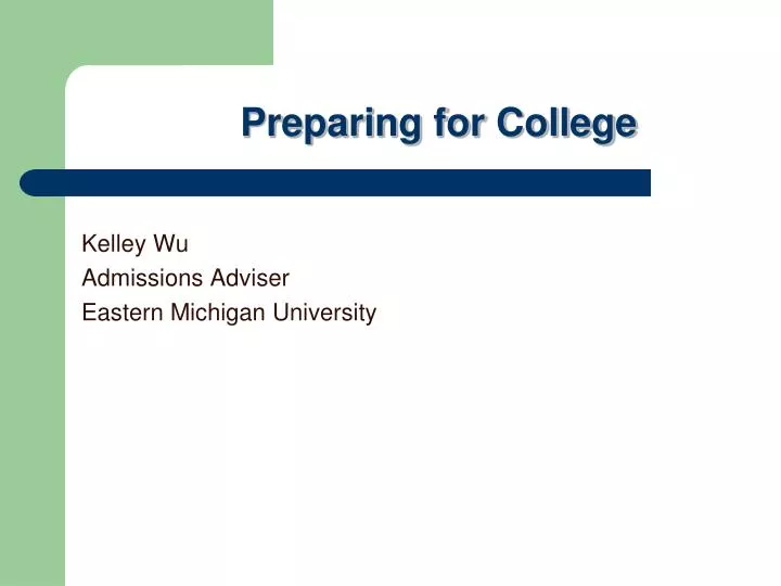 preparing for college