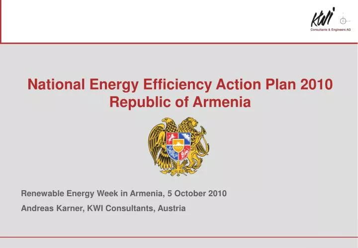 national energy efficiency action plan 2010 republic of armenia