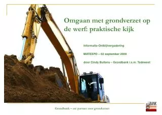 omgaan met grondverzet op de werf praktische kijk