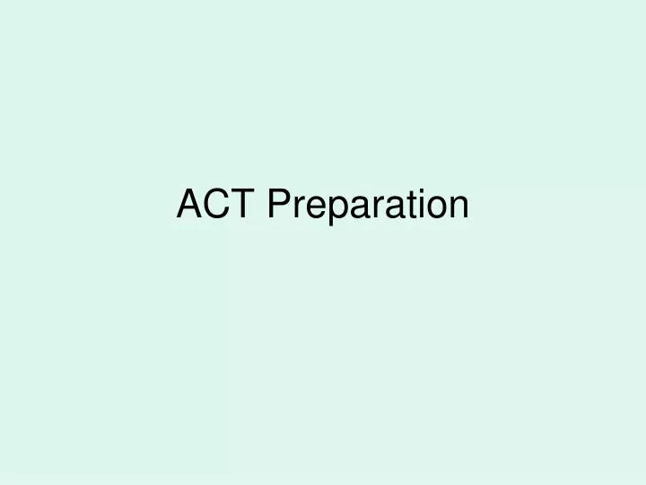 act preparation