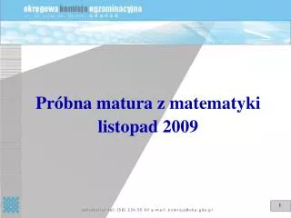 pr bna matura z matematyki listopad 2009