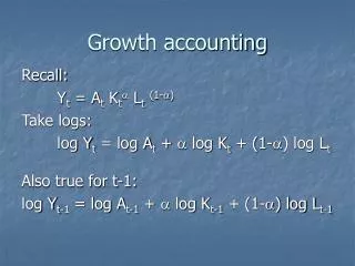 Growth accounting