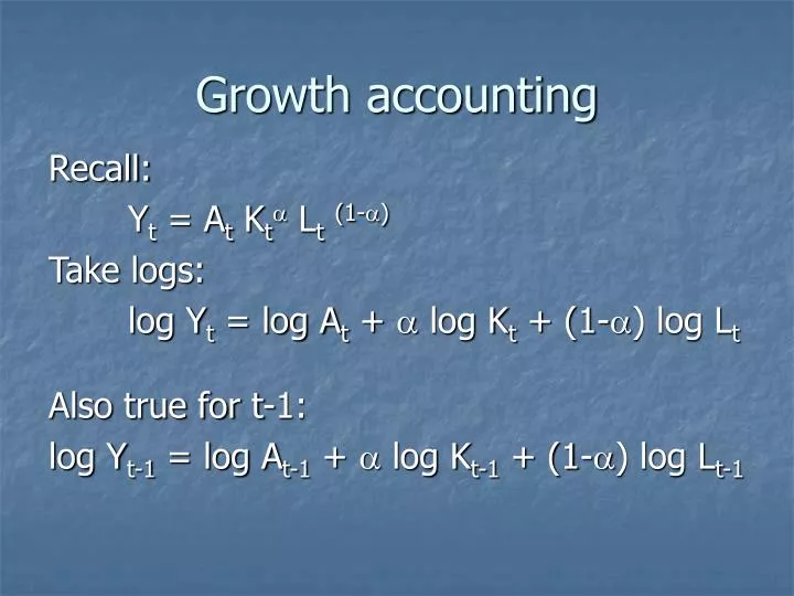 growth accounting