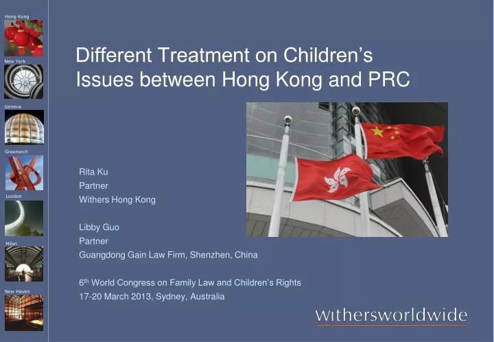 different treatment on children s issues between hong kong and prc