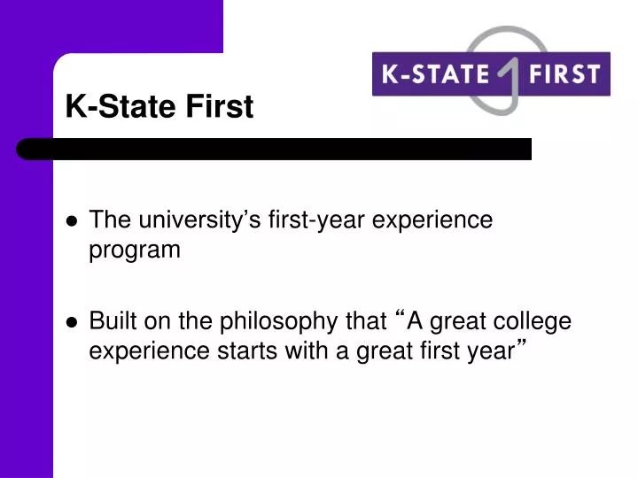 k state first