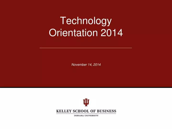 technology orientation 2014