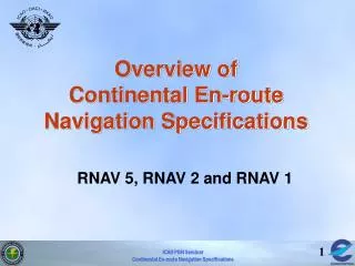 Overview of Continental En-route Navigation Specifications