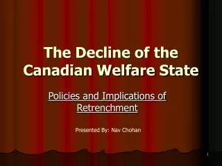 The Decline of the Canadian Welfare State
