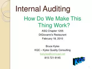 Internal Auditing