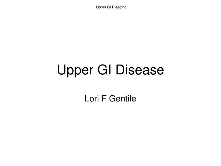 upper gi disease