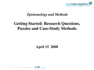 How to get started: Research Questions