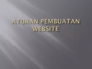 aturan pembuatan website