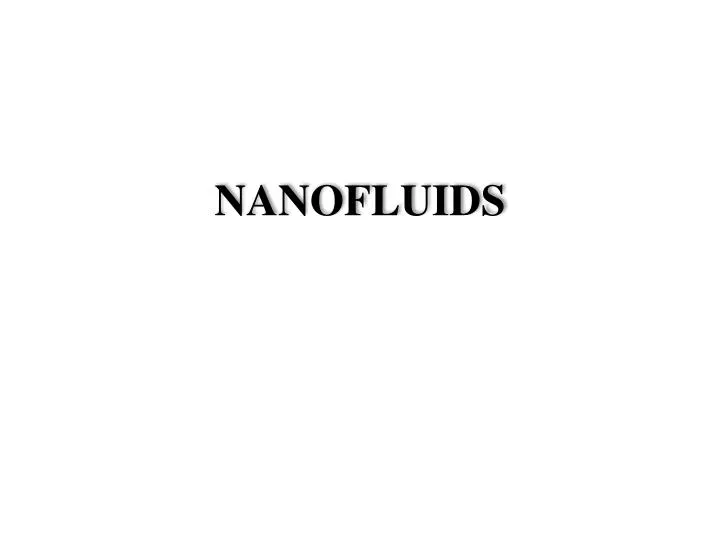 nanofluids