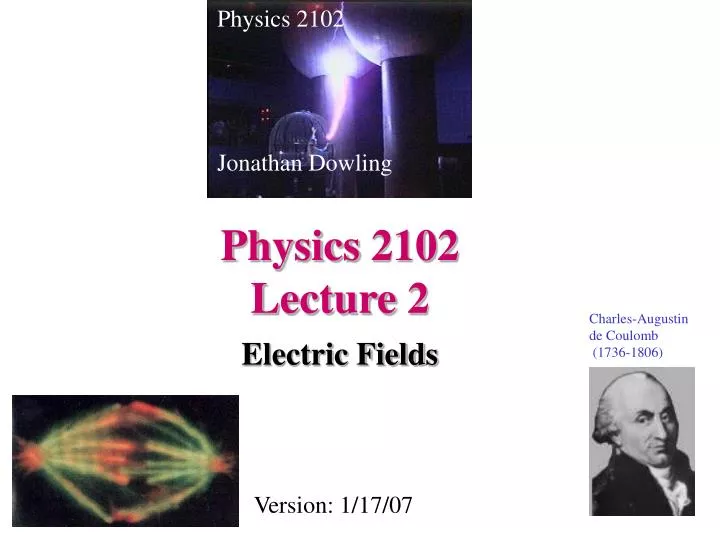 physics 2102 lecture 2