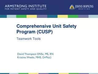 Comprehensive Unit Safety Program (CUSP)