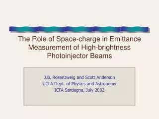The Role of Space-charge in Emittance Measurement of High-brightness Photoinjector Beams