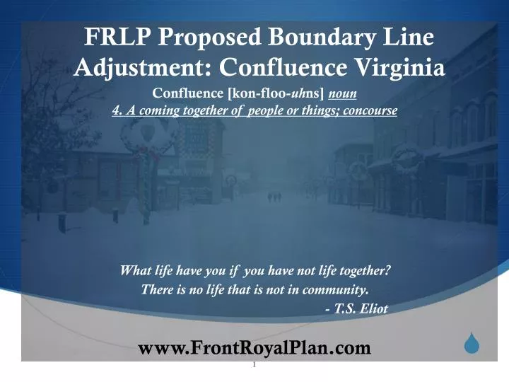 frlp proposed boundary line adjustment confluence virginia