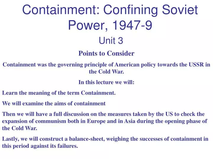 containment confining soviet power 1947 9