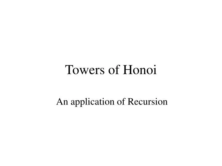 towers of honoi