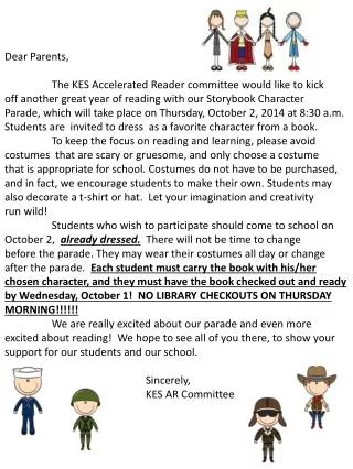 Dear Parents, The KES Accelerated Reader committee would like to kick