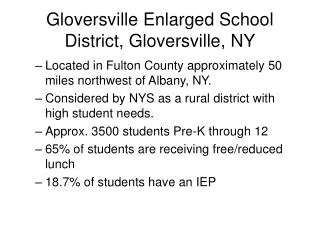 Gloversville Enlarged School District, Gloversville, NY