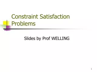 constraint satisfaction problems