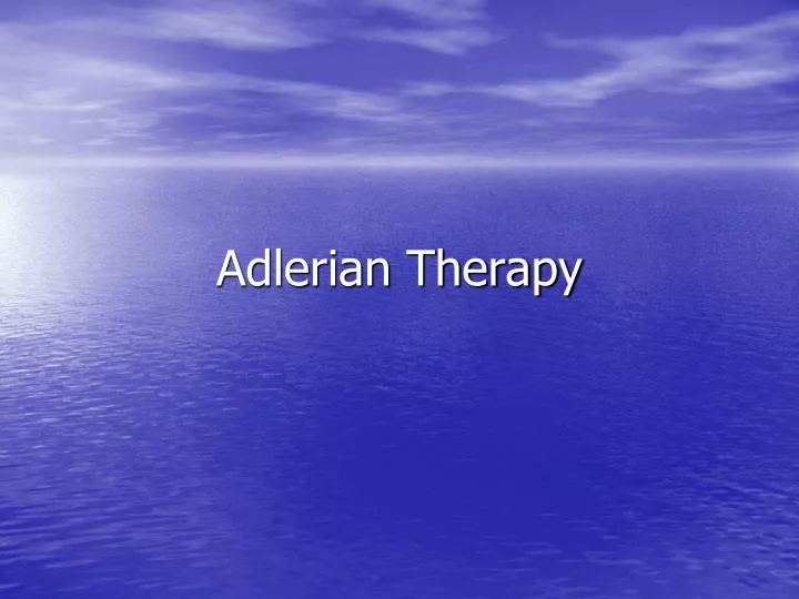 adlerian therapy