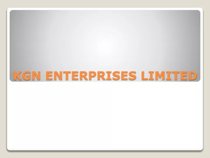 kgn enterprises limited