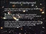 Historical background - slide 1