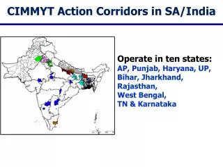 CIMMYT Action Corridors in SA/India