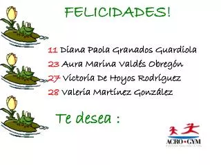 felicidades