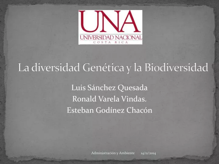 la diversidad gen tica y la biodiversidad