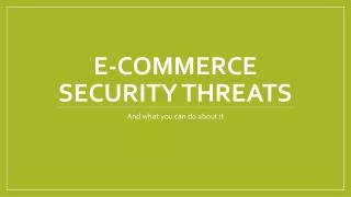 E-Commerce Security Threats