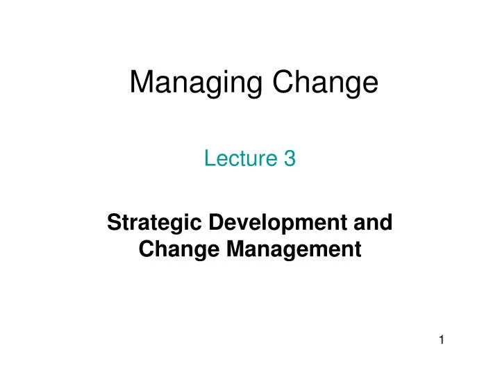 managing change