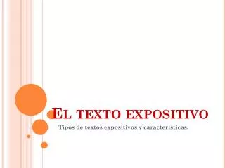 el texto expositivo