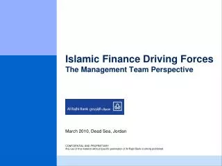 Islamic Finance Driving Forces The Management Team Perspective