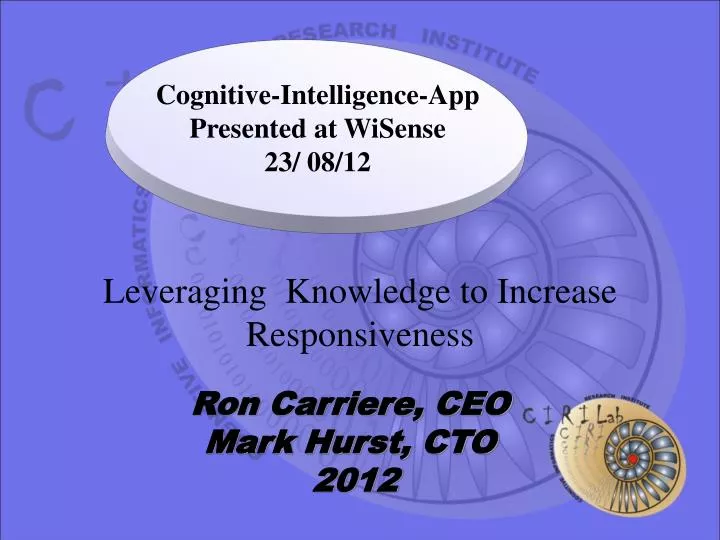 leveraging knowledge to increase responsiveness