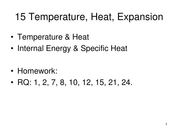15 temperature heat expansion