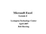 Microsoft Excel Lesson 4 - slide 1