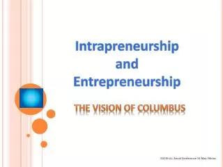 Intrapreneurship and Entrepreneurship